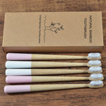 5-Pack Bamboo Toothbrush Biodegradable Adults