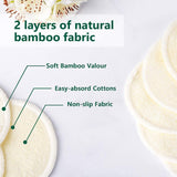 Organic Reusable  Bamboo & Cotton Makeup Remover Pads Rounds 20 pack