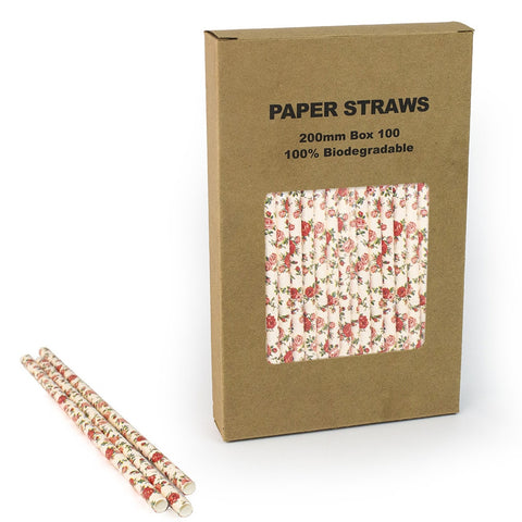 Paper Straws 100% Biodegradable, Eco-Friendly 100 pcs