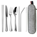 Eco-Friendly Cutlery Set Reusable Flatware with Portable Case