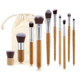 Natural Bamboo Makeup Brush Set